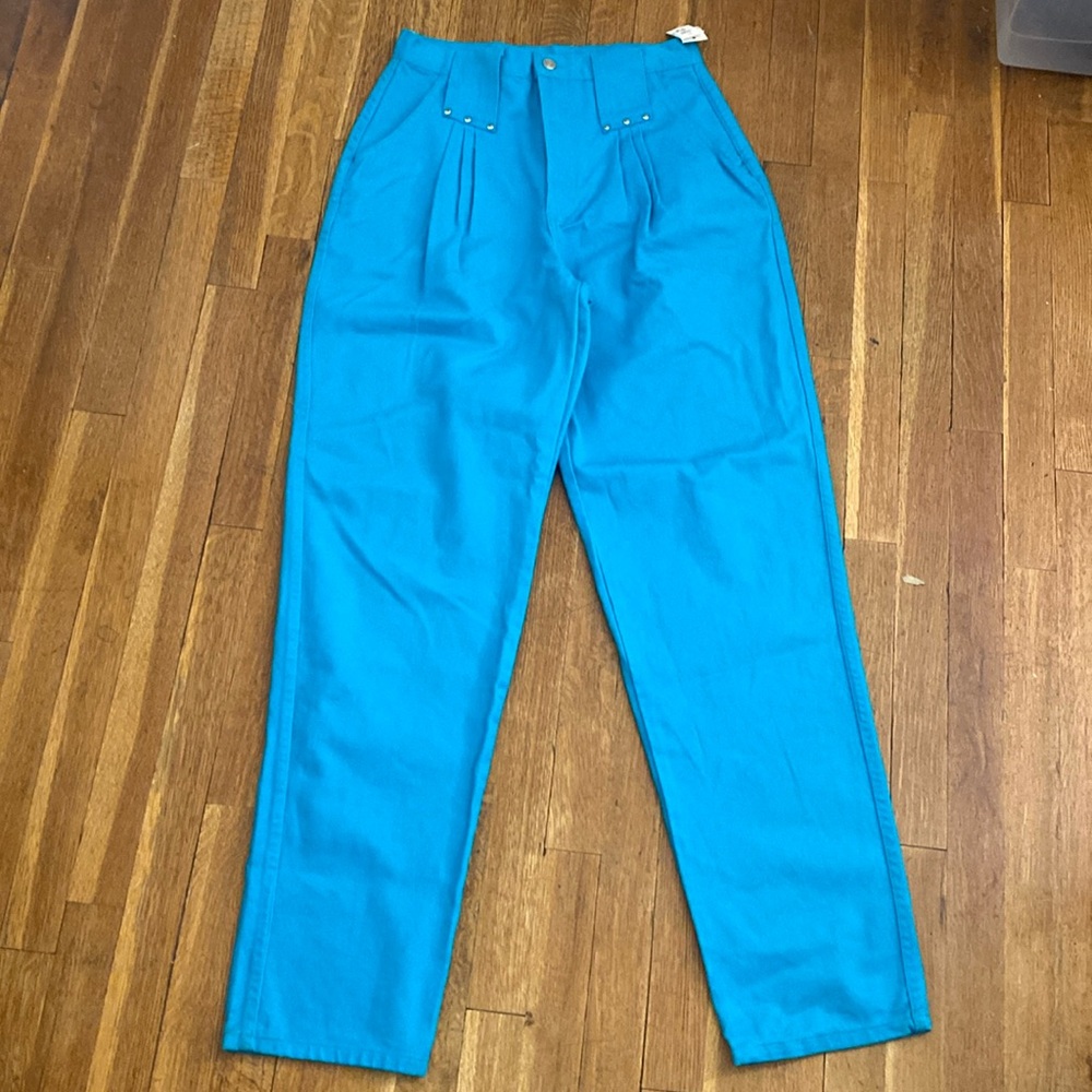 Kayo Of California  Women’s Western Wear Turquoise Jeans 29x34 NWT Talon Vintage